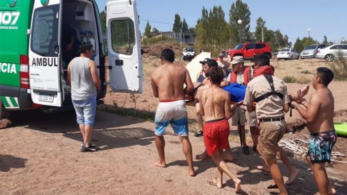"Convulsiones a bordo": Rescate a contrarreloj en Villa El Chocón