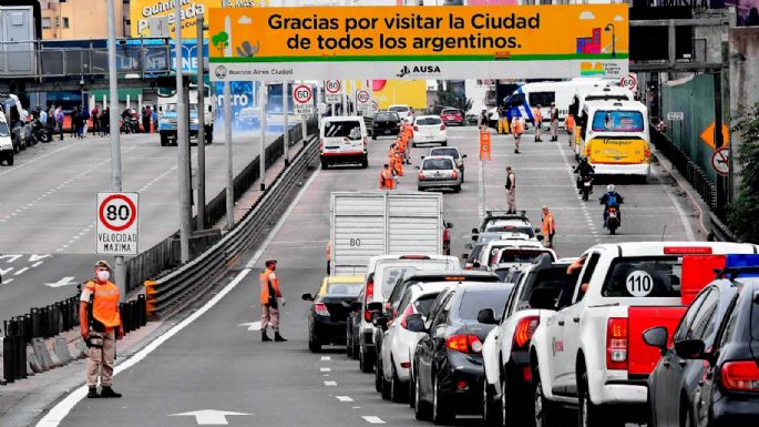 Coronavirus: ingresaron en Buenos Aires casi la misma cantidad de autos que en un día normal