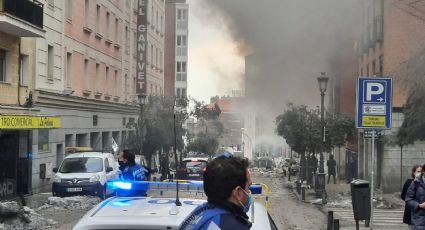 Madrid: un edificio destrozado tras una fuerte explosión en la calle Toledo