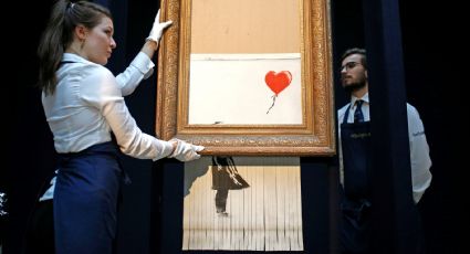 La autodestruida obra de Banksy, niña con globo rojo, volverá a ser subastada