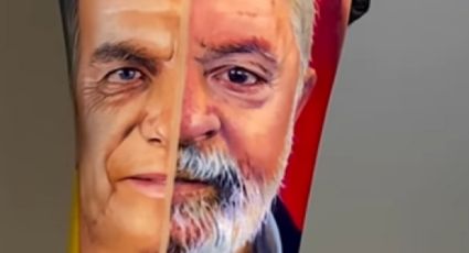 A dos semanas de las elecciones, un hombre se tatuó las caras de Lula da Silva y Jair Bolsonaro