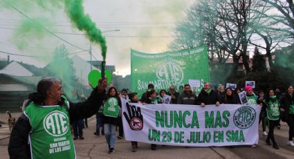 La lista verde de ATE movilizó y exigió justicia por el "atentado" contra trabajadores municipales