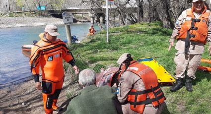 Personal de Prefectura Naval Argentina rescató a una mujer de las aguas del río Limay