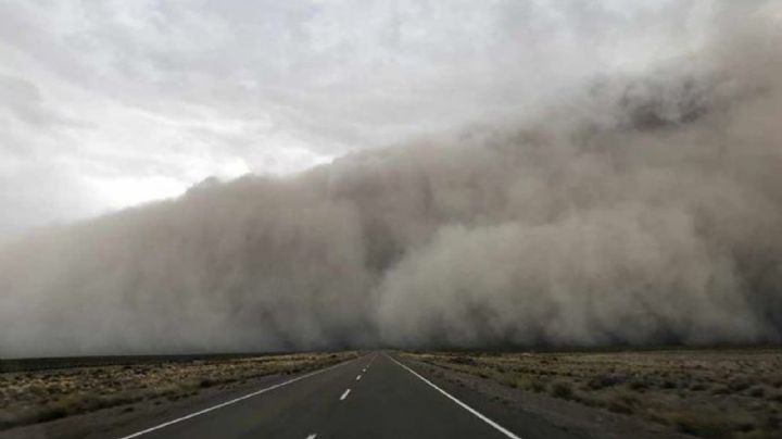 ¡Impresionante! Una tormenta de arena pasó por la provincia de Chubut