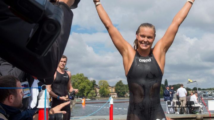El inédito entrenamiento de una nadadora campeona olímpica en tiempos de coronavirus