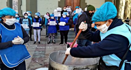 Continúa el reclamo por alimentos: Barrios de Pie organizó una olla popular
