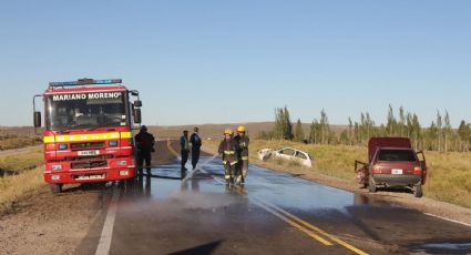 De milagro no ocurrió una tragedia en el accidente de Ruta Provincial 14, cerca de Zapala