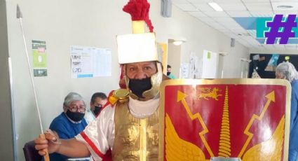 Un rionegrino fue a votar disfrazado de gladiador en Choele Choel