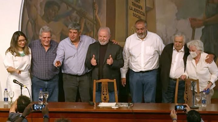 Lula Da Silva y Pepe Mujica se reunieron con dirigentes de la CGT para apoyar al Gobierno
