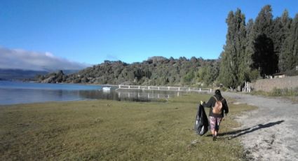 Villa Pehuenia: realizan operativo de limpieza de residuos en las playas