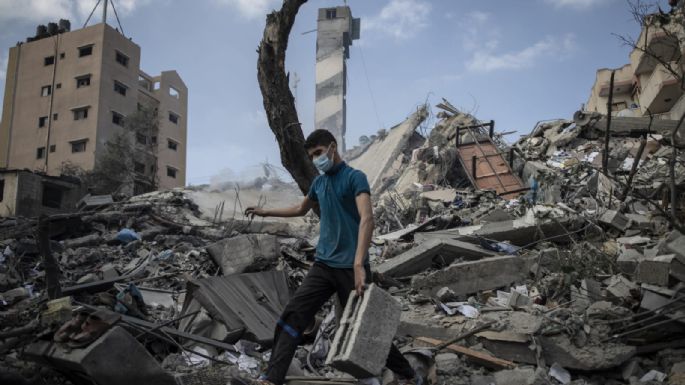 Palestinos inician una huelga general para pedir el fin de los bombardeos en Gaza