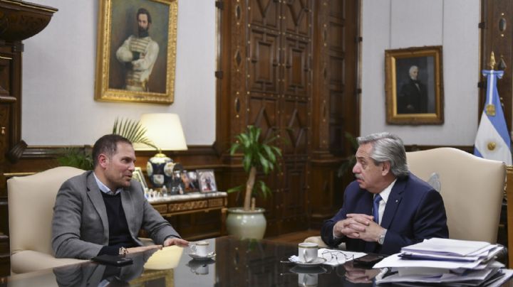 Alberto Fernández recibió al intendente de Villa María, Martín Gill