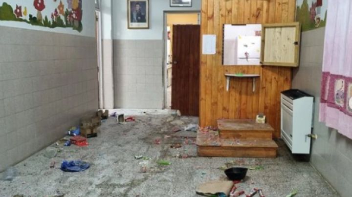 Vandalismo y destrozos en la escuela 332 de Las Lajas