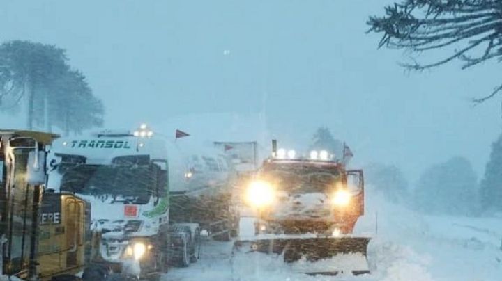Tránsito interrumpido en las rutas por presencia de nieve