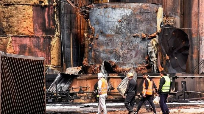 Incendio en la refinería: Gérez aseguró que el tanque había sufrido pérdidas hace unos meses