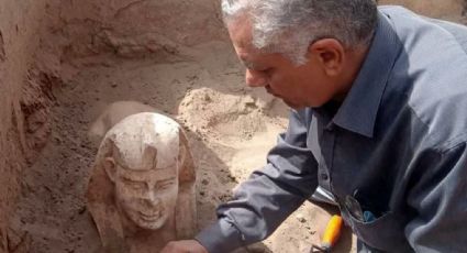 Encontraron una estatua similar a una esfinge en el sur de Egipto