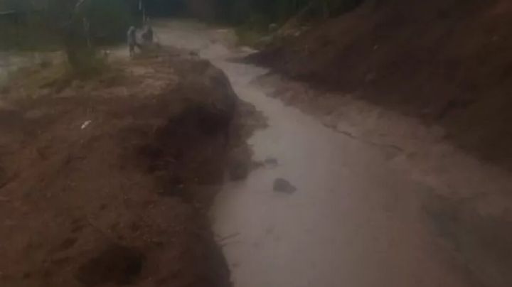 La lluvia complicó las viviendas de la comunidad mapuche en Villa La Angostura