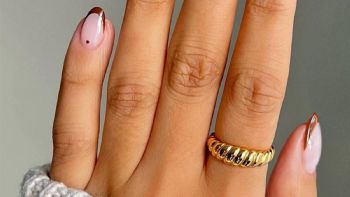 Nail Art: manicura francesa con puntos, perfecta para darle un toque coqueto a tus uñas cortas