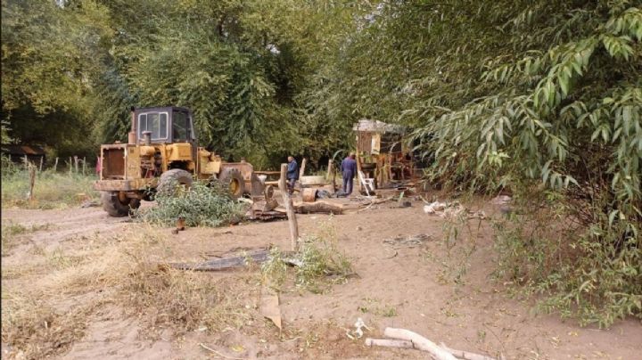 Recursos Hídricos desalojó una ocupación ilegal sobre el Río Agrio en Loncopué